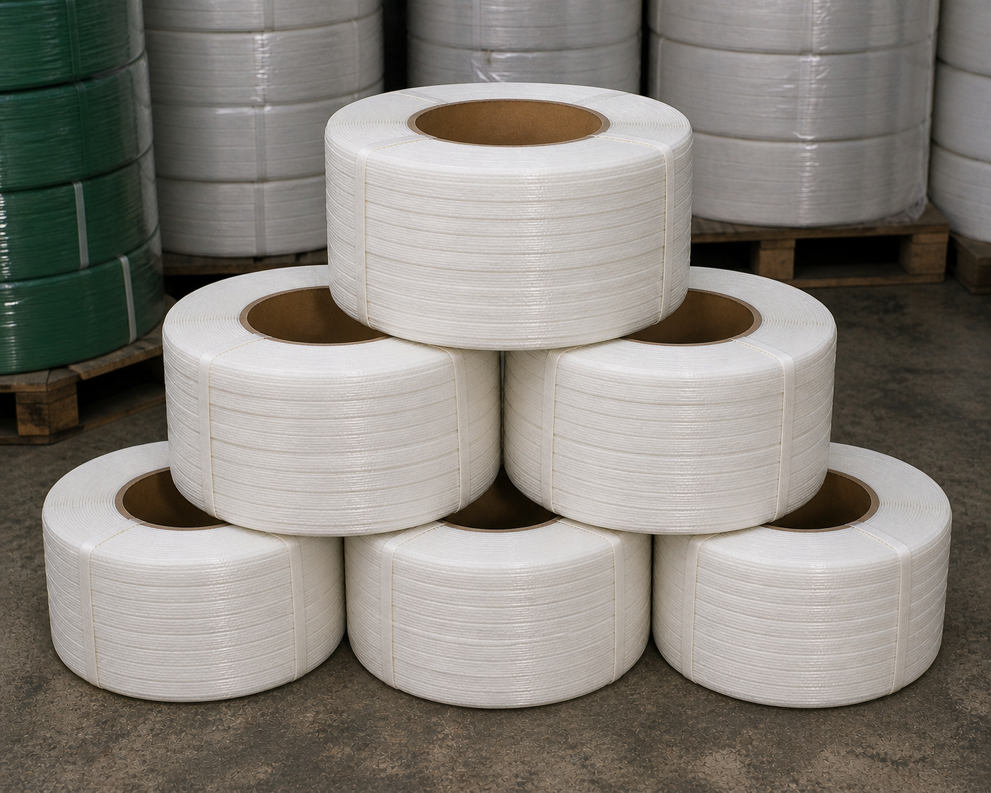 12mm white PP strapping rolls for carton packaging/ box packing for fully anutomatic machine